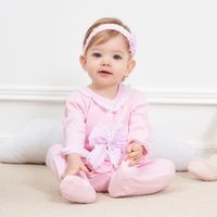 Neonato Vestiti per ragazza Fiori di pizzo Pagliaccetto Abbigliamento Set Tuta Fascia 2 PC Carino Infant Cirls Pagliaccio