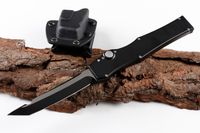Özel Teklif Siyah Tanto Bıçak Knifes (4.6 "Saten) 150-4 Tek Aksiyon Oto Taktik Bıçak Survival Dişli Bıçaklar Kydex
