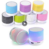 LED colorido A9 Mini-Alto-falantes Bluetooth Sem Fio Smart Hands Free Speaker MP3 Audio Music Player Suporte SD Cartão Subwoofer Altifalantes