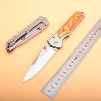 Varmförsäljning! Da87 Tactical Folding Kniv 440c Drop Point Satin Blade Stålhandtag EDC Pocket Knives med Retail Box Package