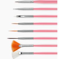 Pennello per unghie 15 pezzi Set di pennelli per design in gel UV acrilico per nail art Kit di strumenti per punte di penna per pittura M
