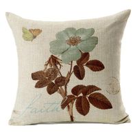 Wholesale Garden Flowers Linen Pillow Cases Home Office and ...