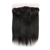 Malaysian Unprocessed Human Hair Straight 13X4 Lace Frontal Free part Remy Virgin Hair 13X4 Closures Natural Color