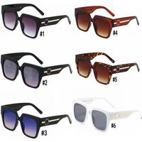 جديد مربع النظارات الشمسية الفاخرة النساء مصمم النظارات الشمسية للنساء الكلاسيكية إطار نظارات الشمس الكبير 100٪ uv حماية النظارات 6 ألوان
