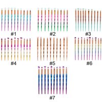 Güzel 10 adet Elmas Makyaj Fırçalar Setleri Maange Pudra Fondöten Göz Farı Fırça Kitleri Profesyonel Güzellik Araçları 7 Renkler