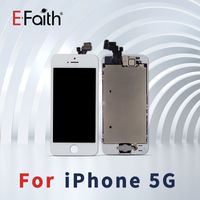 EFAITH Yüksek Kalite Cam Dokunmatik Paneller Digitizer LCD Montaj Değiştirme Için iPhone 5 5g Ile Ev Düğmesi + Kamera Ücretsiz DHL