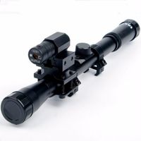 4x20 Air Gun Optics Scope Set Red Laser Sight Combo Of 11mm Mount för 22 Caliber Riflescope Crossbow Scope Airsoft Guns