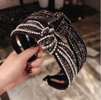 Knotted Rhinestone Crystal Black Hairbands Hair Accessories ...