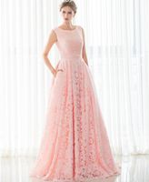 Vestidos de casamento rosa luz modesta jóia pescoço sem mangas laço drapeado barato amostra real barato em estoque vestidos nupciais abaixo de 100 com laço para cima