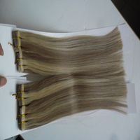Extensions de cheveux de trame de peau 200g 80pcs Tape in Hair 100% de véritables extensions de cheveux humains Remy