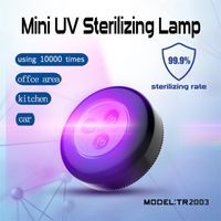 Venta al por mayor de 280 nm caliente UVC Mini esterilización de la lámpara 3 LED del gabinete esterilizador UV desinfección con luz de coches