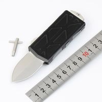 1 Sztuk High End Mini Mały Nóż Taktyczny D2 Podwójna Krawędź Wear Point Titanium Blade CNC T6061 Uchwyt EDC Noże z narzędziem naprawy