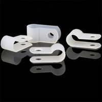 White PA66 Type R Line Deduction Wiring Accessories Card Cla...