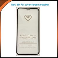 Protector de pantalla de cristal templado de cubierta completa 5D con paquete 10 en 1 para iphone Xs / XR / Xs Max / 8/8 Plus