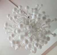 Chinese Murano kroonluchter opknoping lamp plafondlampje frosted witte paddestoel hanglampen handgemaakte geblazen glas Italiaanse kroonluchters
