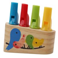 Children Rainbow Flute Child Flute Whistle Toy Baby Music Play Wooden Musical Instrument Kids Wood Toy