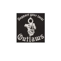 Fashion Support Your Local Outlaws Biker Embroidery Patch Ir...