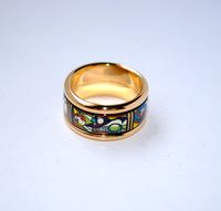 Woman Before a Mirror Series designer rings 18K gold- plated ...