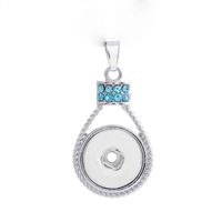 Fashion Interchangeable Metal Flower Love Ginger Crystal Necklace 188 Fit 18mm Snap Button Pendant Charm Jewelry For Women Gift
