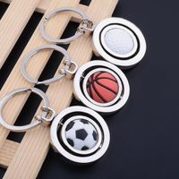 Coupe du monde de football Keychain Porte-clés Pendentif Rotating Football Basket Golf clés Cadeaux Pendentif chaîne