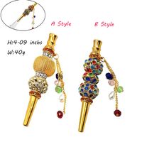 IN STOCK New Handmade Hookah Mouth Tips Wholesale Metal Diamond Hookah Mouthpiece Pendant Colorful Shisha Mouthpiece Smoking Accessories