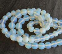 Wunderschönen! 10mm blau opal weiß opal naturstein schmuckzubehör lose minimalistische geschenk lange handgefertigte silberkette schmuck
