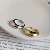 Nuevos anillos declaración de moda para mujer 100% 925 sangría cóncavo y convexo convexo anillo abierto