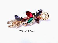 Bridal Hair Jewelry Charm Gold Plated Crystal Butterfly Hair Clips Hairpin Wedding Hair Accessories For Women gift