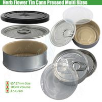 Tin Cans Pre Sealed Sealing Lid Cover for Dry Herb Flowers P...