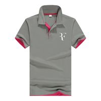 Yaz Moda Roger Federer Mükemmel Logo Baskılı Polo RF Yeni Erkekler Kadınlar ve Erkek Için Yüksek Kalite Sosyal Polo Gömlek Polo Gömlek Q190426