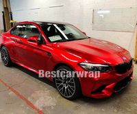 Blood Red Gloss Metallic Vinyl Wrap For WHOLE Car wrap cover...