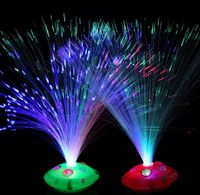 Decoración de fiesta Lámpara de fibra óptica Luz Boda de vacaciones Fibra óptica LED Festiva Navidad Colorido intermitente estrellado brillante joya evento de fibra