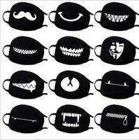Pamuk Toz Geçirmez Ağız Yüz Maskesi Anime Karikatür Şanslı Ayı Kadın Erkek Mufle Yüz Ağız Maskeleri GB887