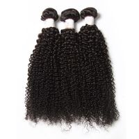 Belle afro cheveux bouclés kinky pour Afrique femme 3 bundles lot indien péruvien brésilien vierge extensions de cheveux bouclés bohème curl armure