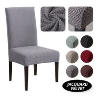 New Velvet Jacquard cadeira de jantar cobrir caso Slipcover Spandex Elastic cadeira para Cadeiras do casamento da tampa do Natal esticam