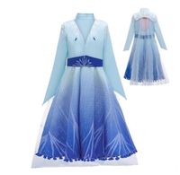 2020 Dziewczyna Snow Queen 2 II Snow Queen Princess Dress Coat Baby Snowflake Costume Party Cosplay Fancy Dresses Płaszcz MF 004