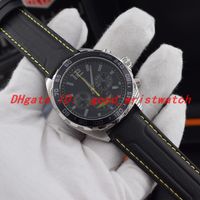 Nieuwe Sport CAZ101P.FC8245 Aston Martin Racing Horloge VK Quartz Beweging Chronograaf Steel Case Black Dial Lederen Strap Man Polshorloge 43mm