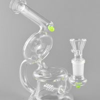 Factory price glass Water Pipe extraction tube percolator pipe 8.1 inches Glass Oil rig Bong