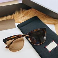 Luxus-Sonnenbrillen für Herren Designer Populärer Aushöhlen OUV400-Objektiv Square Half-Rahmen mit Fall 0382