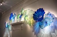 Creative-Aquarium und Spa-Wand-Dekor Crystal Sea Blue Color Murano-Glas-Wand-Kunst Wandplatte
