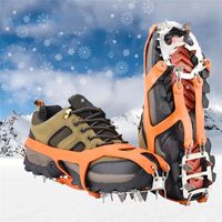 1 Pair18 Diş kaymaz Ayakkabı Krampon Buz Kar Kış Açık Spor Yürüyüş Ayakkabıları Çiviler Spike KontrplakAğaç Ayakkabı