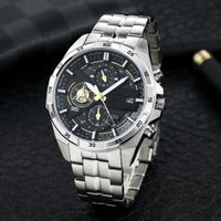 EFR-556 montre mans 316L montre bracelet en acier 43.5mm japonais OS Mouvement quartz hommes montre