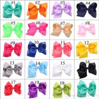 19 Colors Baby Girl Hair Bow With Clips Kids Hair Clips Acce...