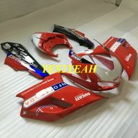 Injektionsfeoking Body Kit för Ducati 848 08 09 10 11 Ducati 1098 1198 2008 2009 2011 Red Fairings Bodywork + Gifts DD74