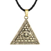 Joyería Huilin Antiguo Pirámide Egipcia Ojo de Horus Collar Colgante Hip Hop Illuminati Collar para hombres y mujeres