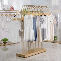 Golden Landing coat hanger Clothing store floor rack Simple ...