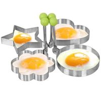 Alta Qualidade Adorável 4 Pçs / Set Fried Ovo Panqueca Molde Cozinha Cozinha De Aço Inoxidável Ferramentas de Culinária Amo Formado Cozinheiro Frito Egg Mold Promotion