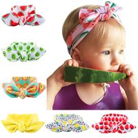 Sommar Hot Sale Ny Fruktserie Barnens DIY Elastic Bow Hair Band Watermelon Baby Head Lead Rope