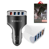 4 Port USB Car Charger QC3. 0 Fast Car charger Adapter Phone ...