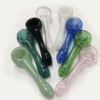 Glass Hand Pipe Colorful Smoking Burner For Tobacco Dab Rigs...